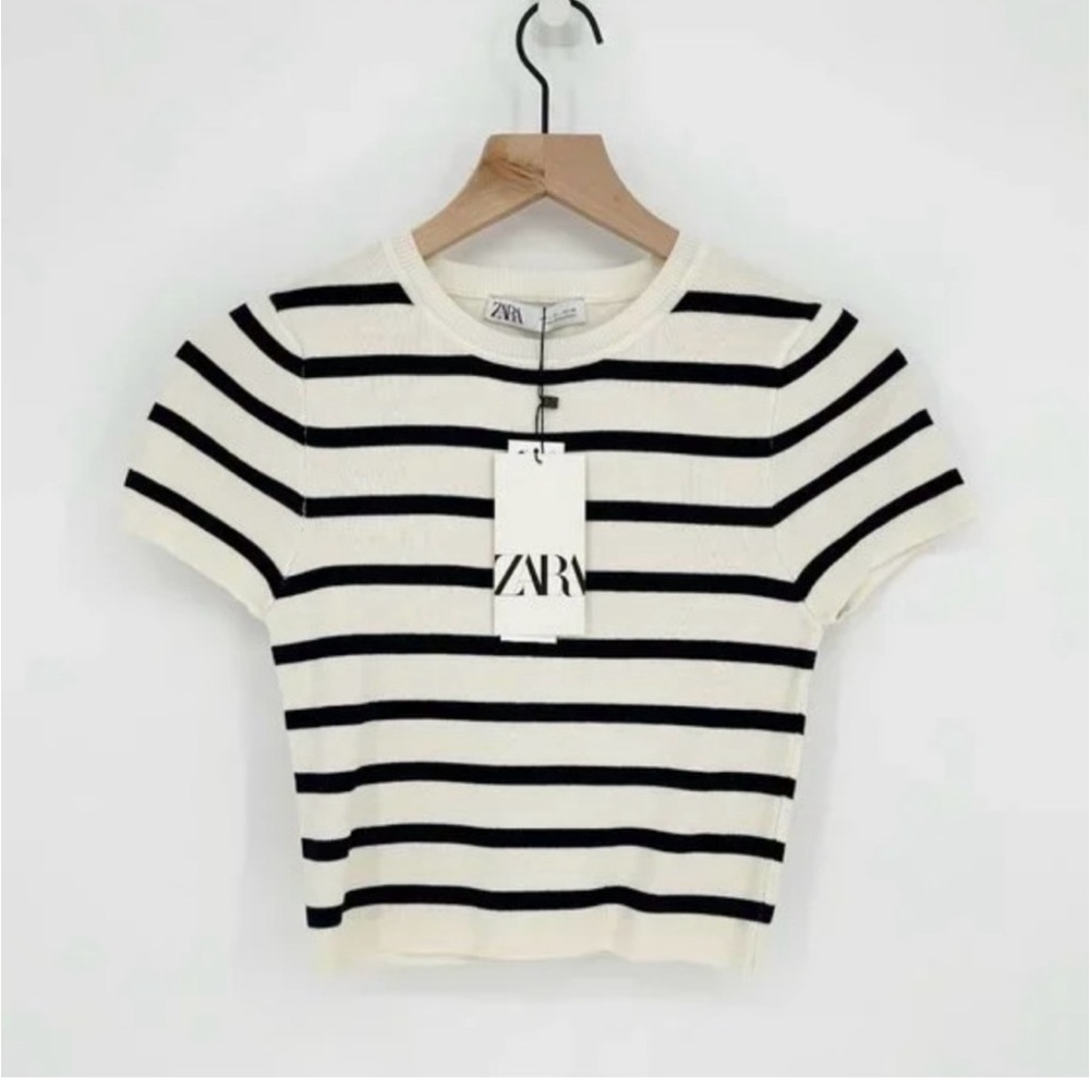 Zara Monochrome Striped Tee